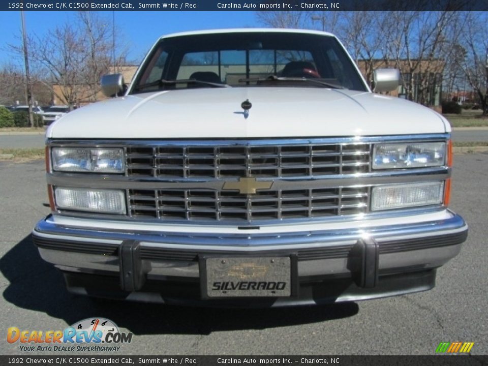 1992 Chevrolet C/K C1500 Extended Cab Summit White / Red Photo #4