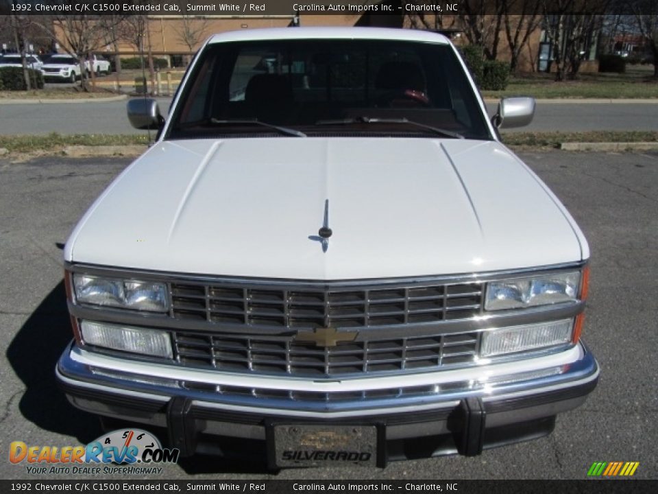 1992 Chevrolet C/K C1500 Extended Cab Summit White / Red Photo #5