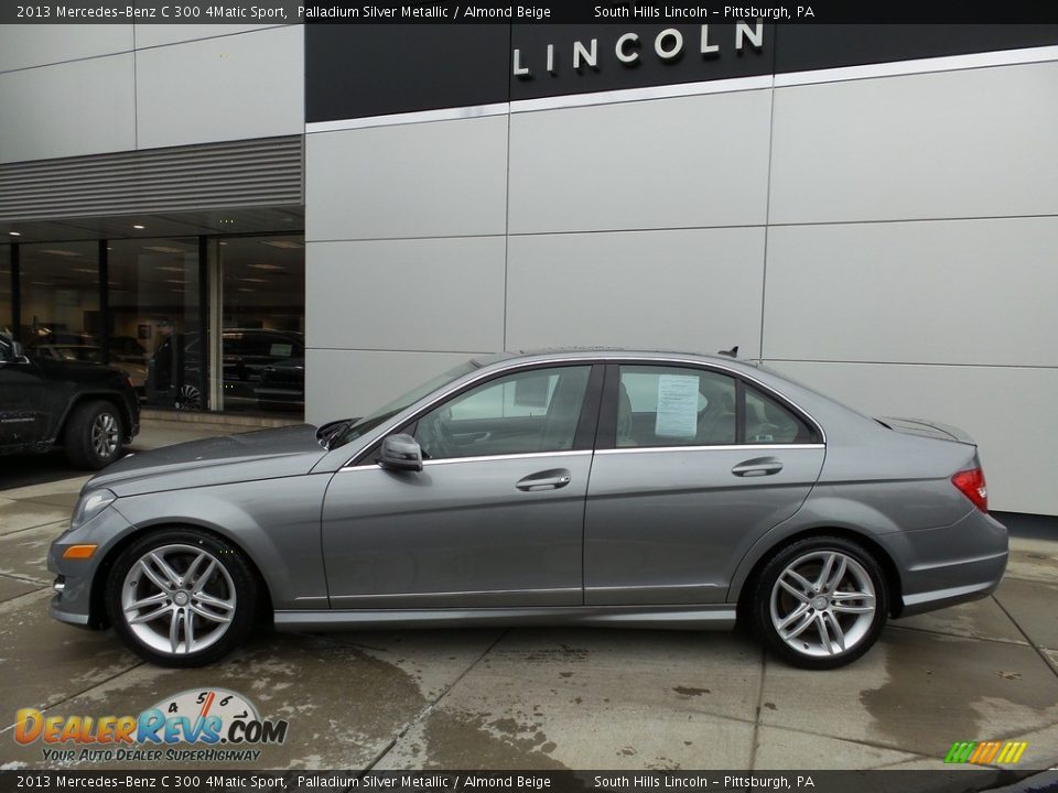 2013 Mercedes-Benz C 300 4Matic Sport Palladium Silver Metallic / Almond Beige Photo #2