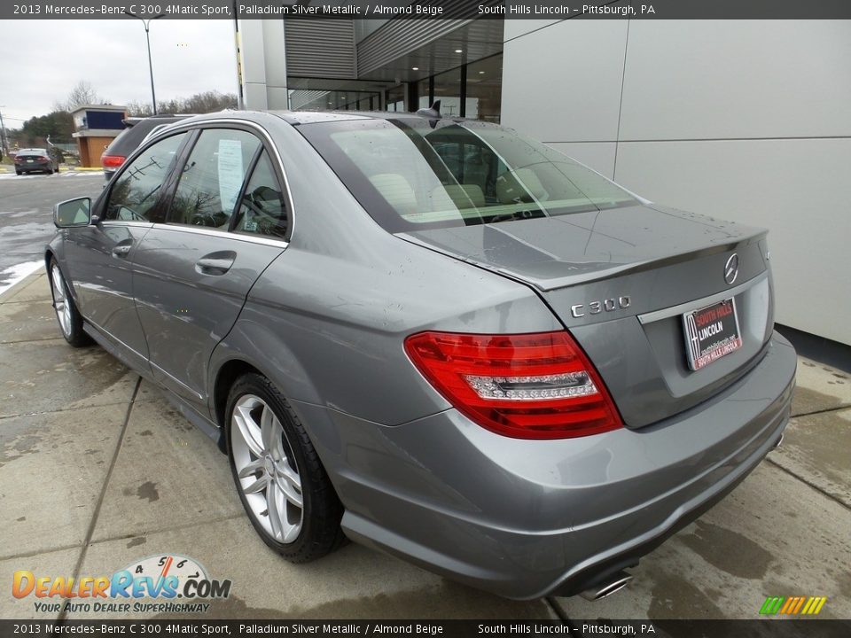 2013 Mercedes-Benz C 300 4Matic Sport Palladium Silver Metallic / Almond Beige Photo #3