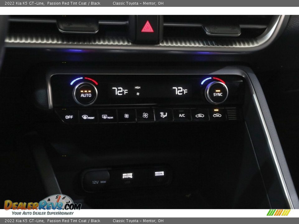 2022 Kia K5 GT-Line Passion Red Tint Coat / Black Photo #14