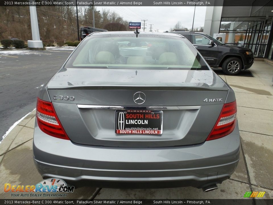 2013 Mercedes-Benz C 300 4Matic Sport Palladium Silver Metallic / Almond Beige Photo #4