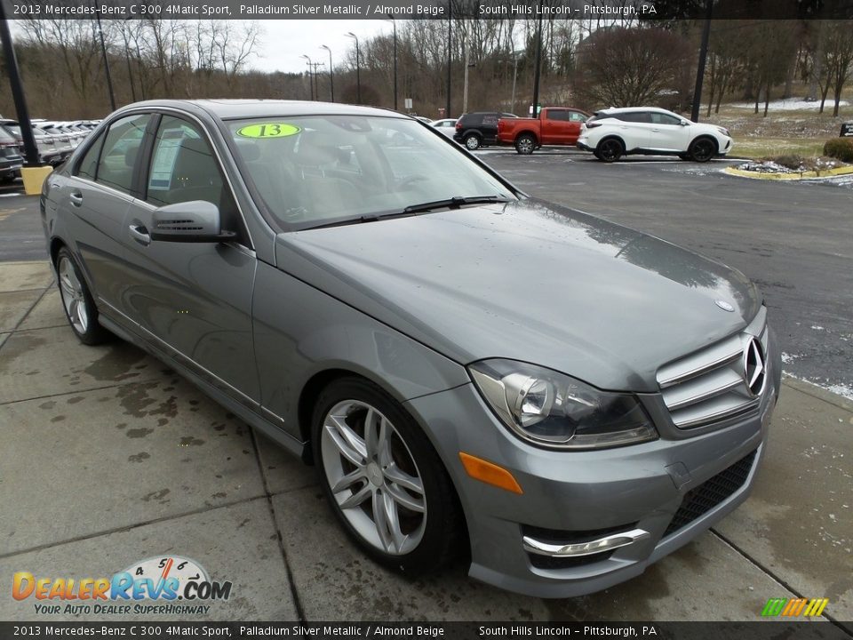 2013 Mercedes-Benz C 300 4Matic Sport Palladium Silver Metallic / Almond Beige Photo #8