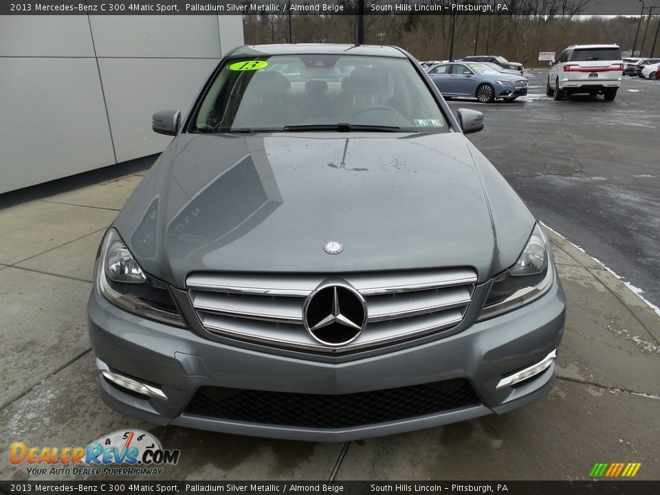 2013 Mercedes-Benz C 300 4Matic Sport Palladium Silver Metallic / Almond Beige Photo #9