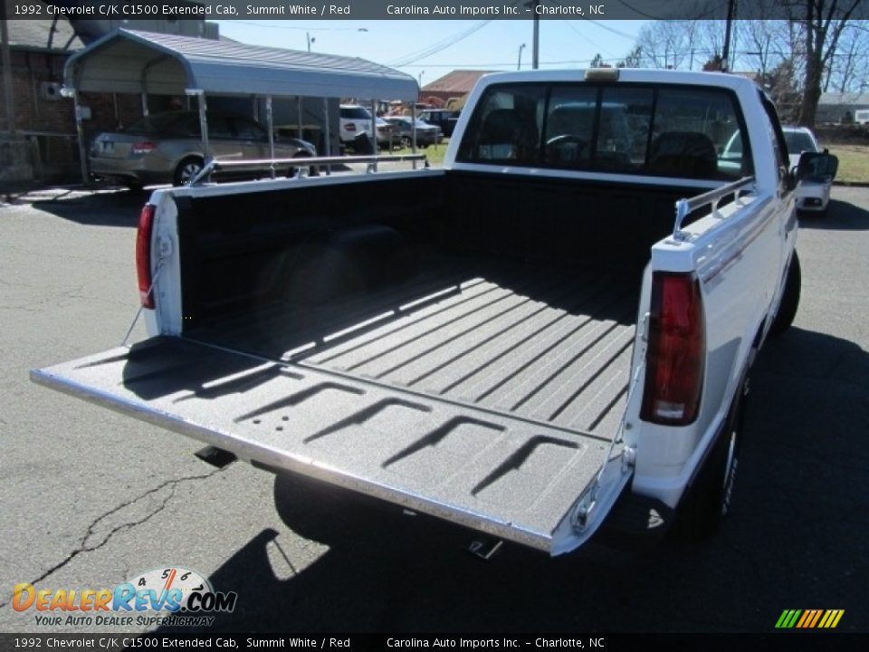 1992 Chevrolet C/K C1500 Extended Cab Summit White / Red Photo #18