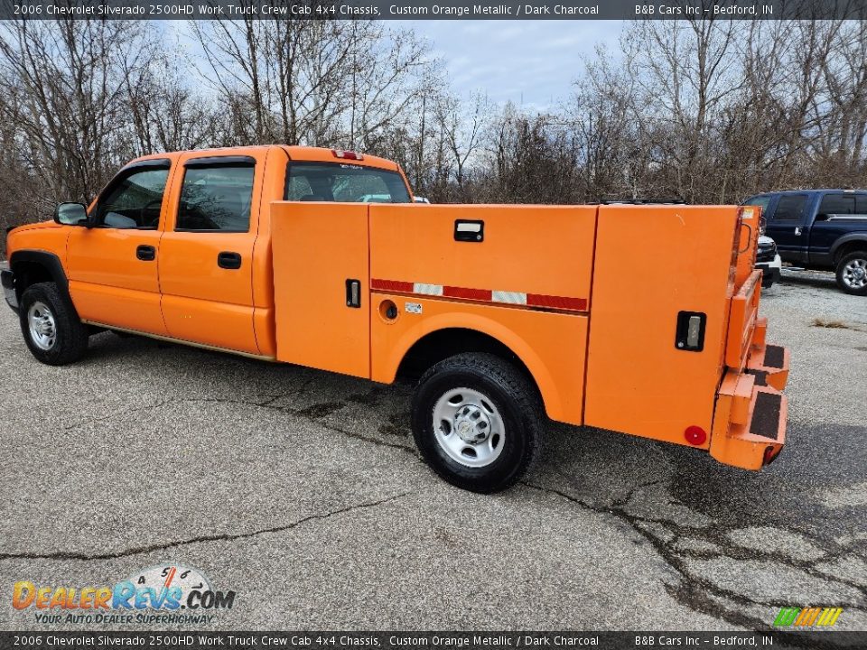 2006 Chevrolet Silverado 2500HD Work Truck Crew Cab 4x4 Chassis Custom Orange Metallic / Dark Charcoal Photo #2