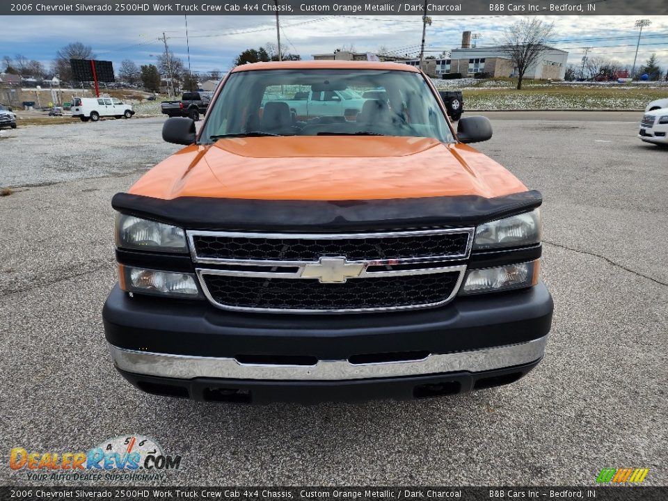 2006 Chevrolet Silverado 2500HD Work Truck Crew Cab 4x4 Chassis Custom Orange Metallic / Dark Charcoal Photo #7