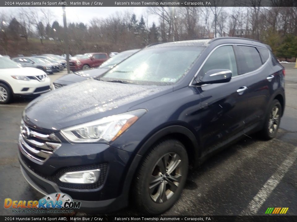 2014 Hyundai Santa Fe Sport AWD Marlin Blue / Gray Photo #1