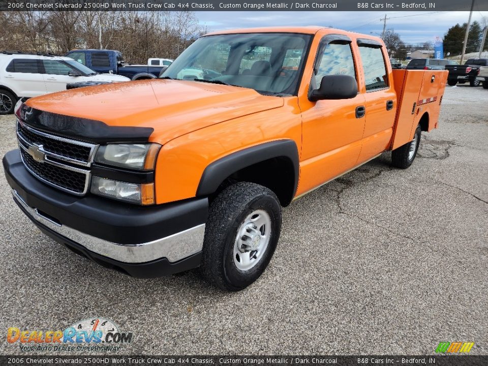 Custom Orange Metallic 2006 Chevrolet Silverado 2500HD Work Truck Crew Cab 4x4 Chassis Photo #8