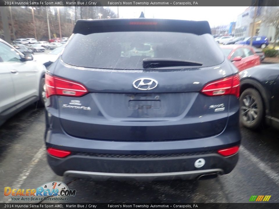 2014 Hyundai Santa Fe Sport AWD Marlin Blue / Gray Photo #3