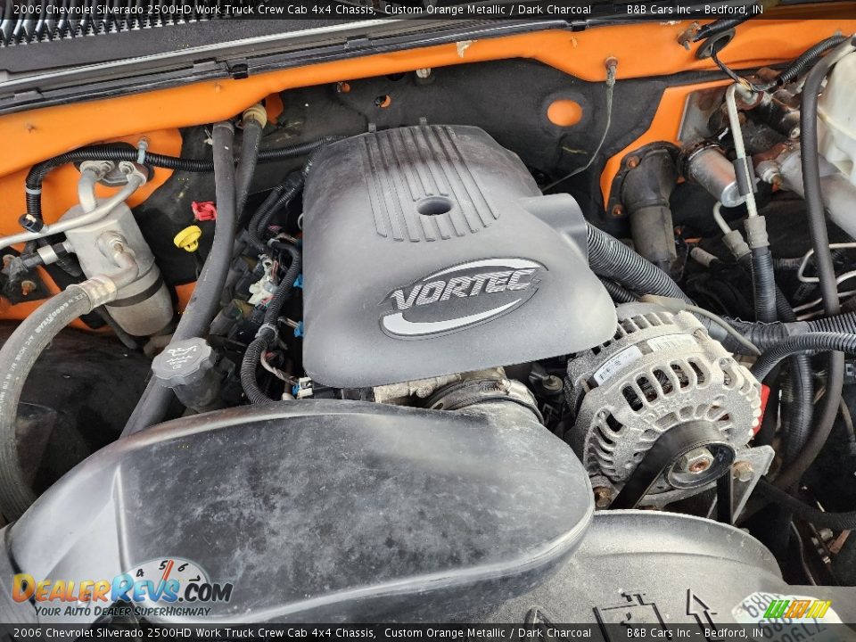 2006 Chevrolet Silverado 2500HD Work Truck Crew Cab 4x4 Chassis Custom Orange Metallic / Dark Charcoal Photo #13