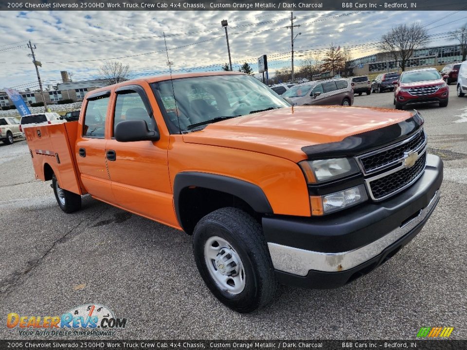 Custom Orange Metallic 2006 Chevrolet Silverado 2500HD Work Truck Crew Cab 4x4 Chassis Photo #16