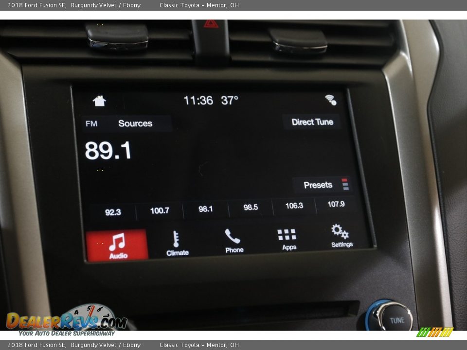 2018 Ford Fusion SE Burgundy Velvet / Ebony Photo #11