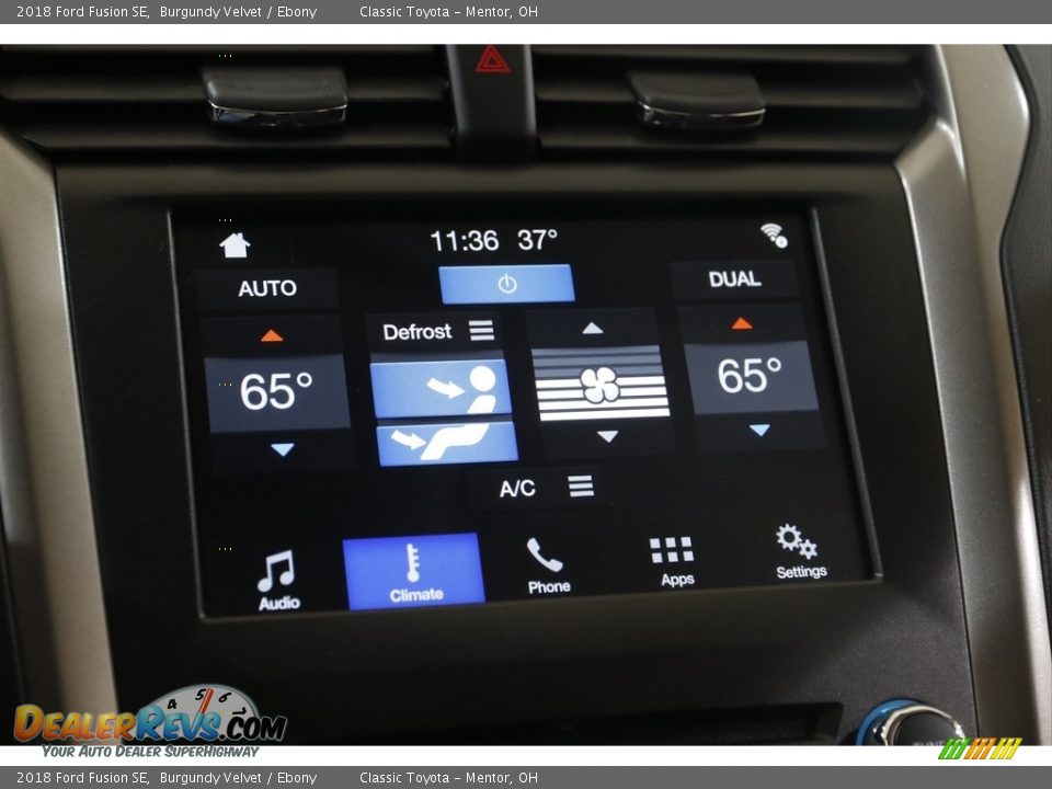 2018 Ford Fusion SE Burgundy Velvet / Ebony Photo #12