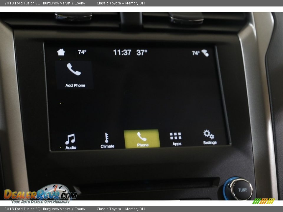2018 Ford Fusion SE Burgundy Velvet / Ebony Photo #13