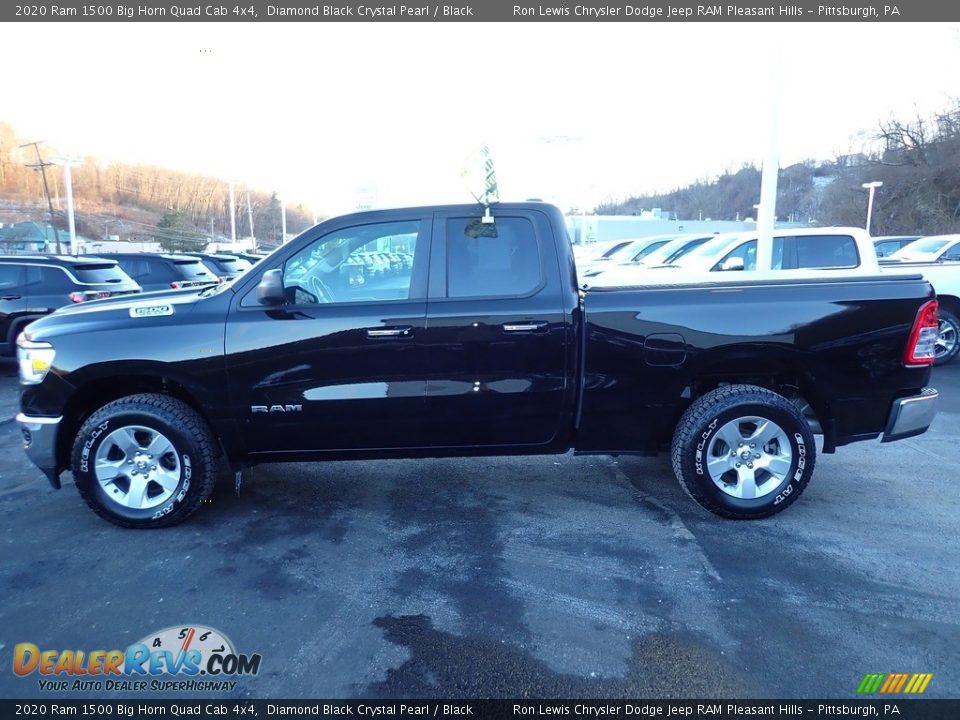 2020 Ram 1500 Big Horn Quad Cab 4x4 Diamond Black Crystal Pearl / Black Photo #2