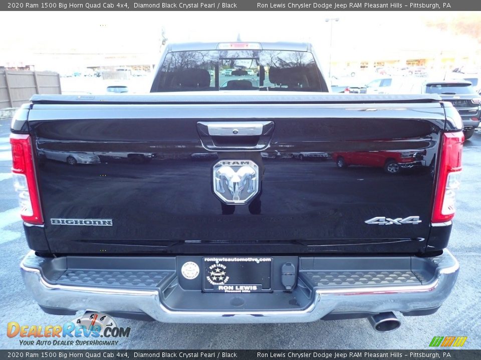 2020 Ram 1500 Big Horn Quad Cab 4x4 Diamond Black Crystal Pearl / Black Photo #4