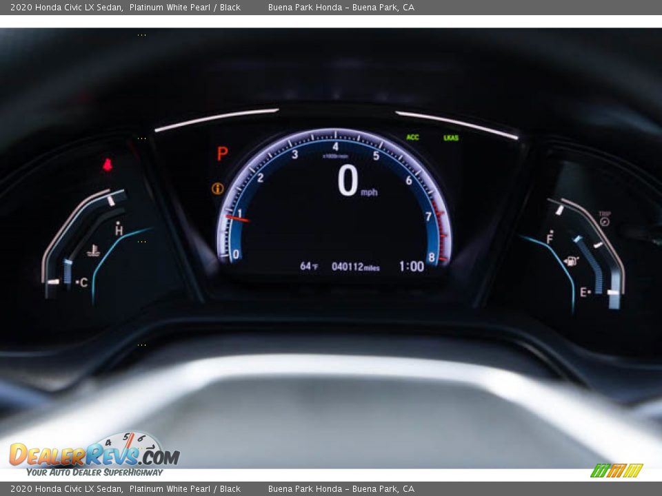 2020 Honda Civic LX Sedan Platinum White Pearl / Black Photo #28