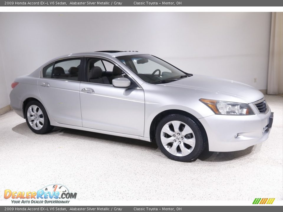2009 Honda Accord EX-L V6 Sedan Alabaster Silver Metallic / Gray Photo #1