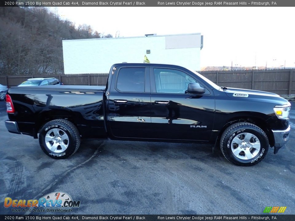 2020 Ram 1500 Big Horn Quad Cab 4x4 Diamond Black Crystal Pearl / Black Photo #7