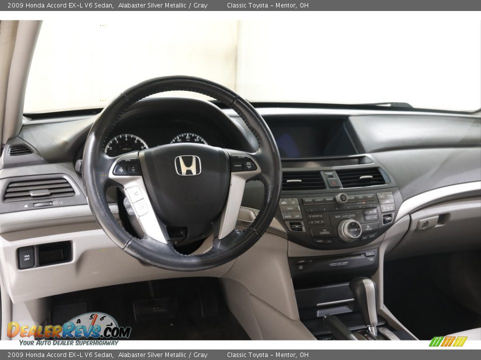 2009 Honda Accord EX-L V6 Sedan Alabaster Silver Metallic / Gray Photo #6