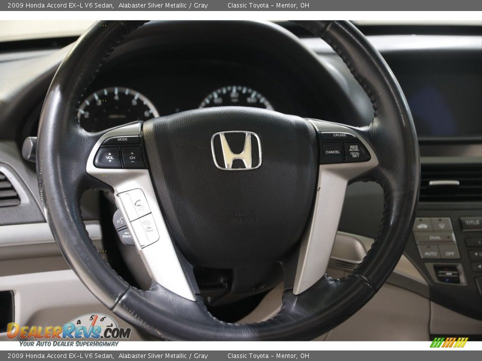 2009 Honda Accord EX-L V6 Sedan Alabaster Silver Metallic / Gray Photo #7