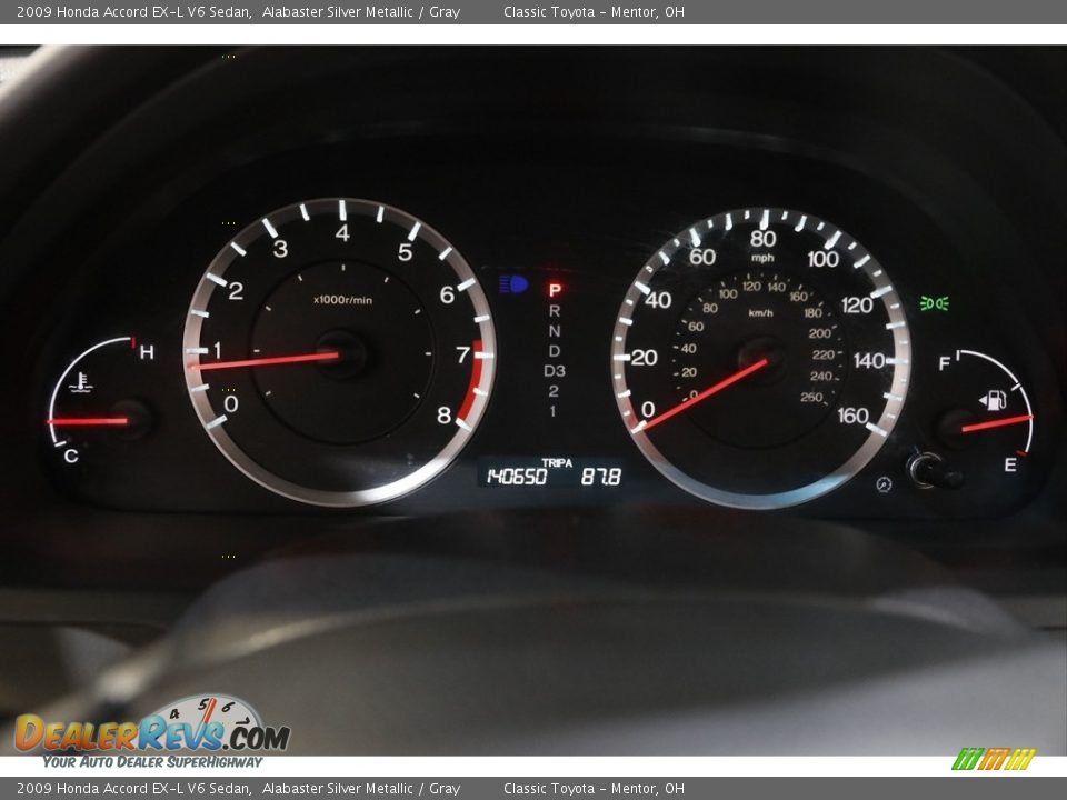 2009 Honda Accord EX-L V6 Sedan Alabaster Silver Metallic / Gray Photo #8