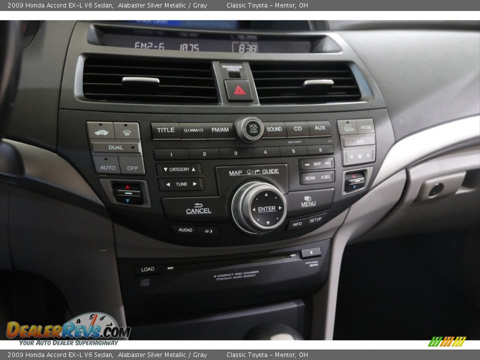 2009 Honda Accord EX-L V6 Sedan Alabaster Silver Metallic / Gray Photo #11