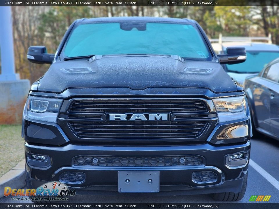 2021 Ram 1500 Laramie Crew Cab 4x4 Diamond Black Crystal Pearl / Black Photo #2