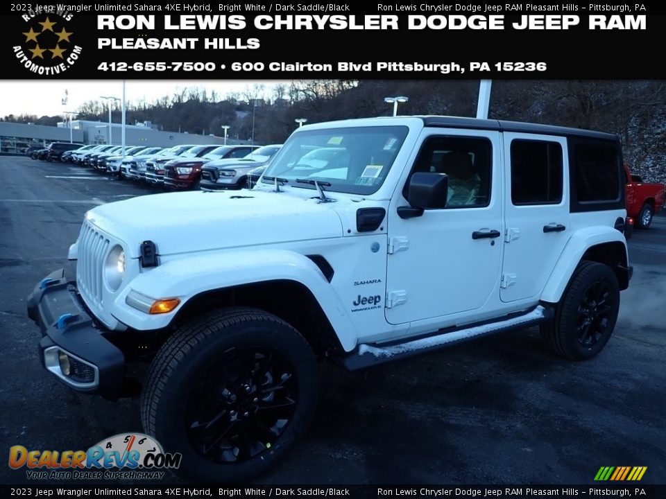 2023 Jeep Wrangler Unlimited Sahara 4XE Hybrid Bright White / Dark Saddle/Black Photo #1