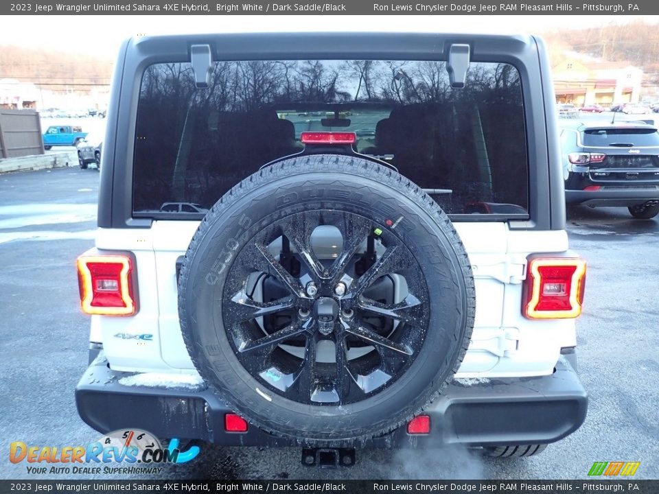 2023 Jeep Wrangler Unlimited Sahara 4XE Hybrid Bright White / Dark Saddle/Black Photo #4