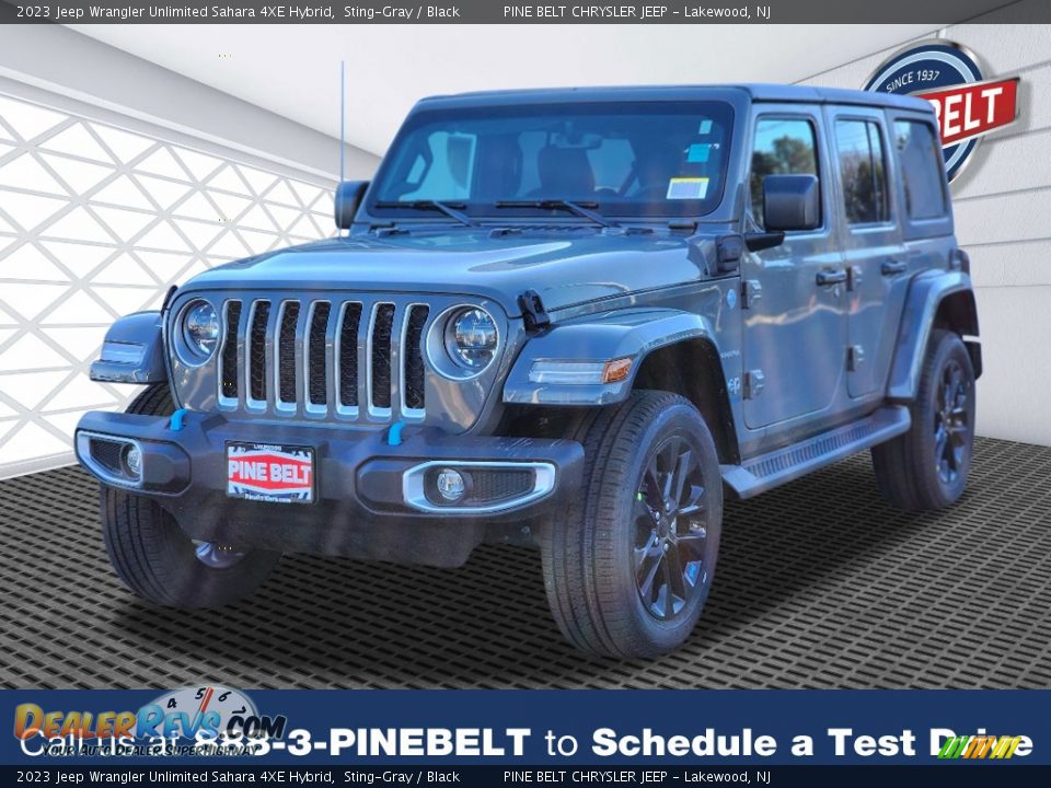 2023 Jeep Wrangler Unlimited Sahara 4XE Hybrid Sting-Gray / Black Photo #1