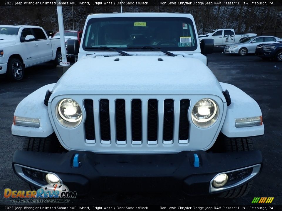 2023 Jeep Wrangler Unlimited Sahara 4XE Hybrid Bright White / Dark Saddle/Black Photo #9