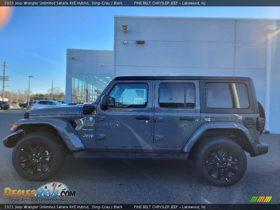 2023 Jeep Wrangler Unlimited Sahara 4XE Hybrid Sting-Gray / Black Photo #3