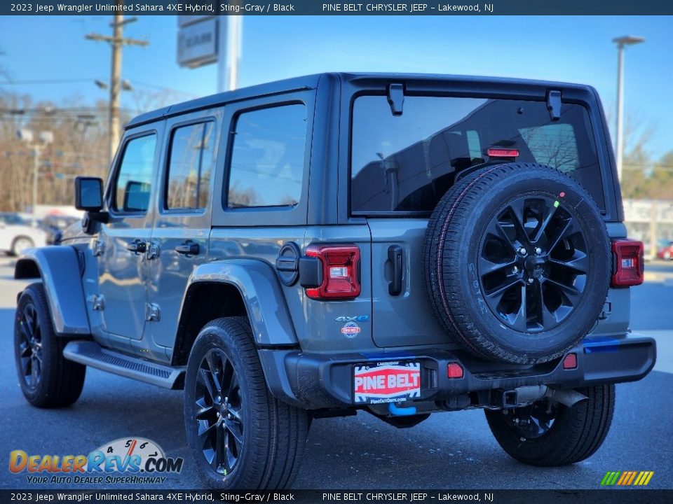 2023 Jeep Wrangler Unlimited Sahara 4XE Hybrid Sting-Gray / Black Photo #4