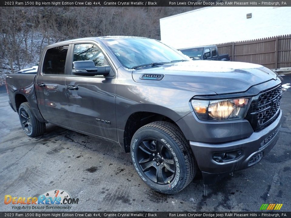 Front 3/4 View of 2023 Ram 1500 Big Horn Night Edition Crew Cab 4x4 Photo #8