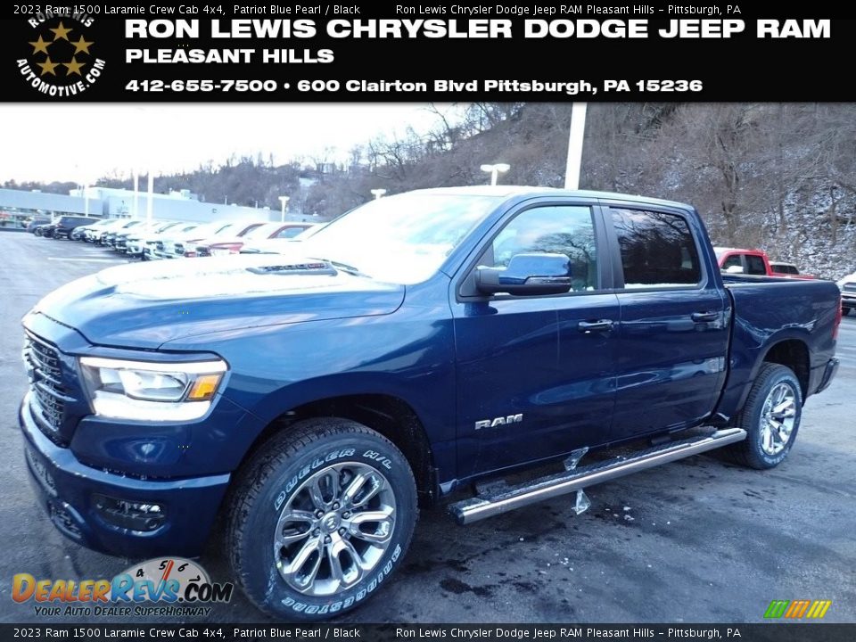 2023 Ram 1500 Laramie Crew Cab 4x4 Patriot Blue Pearl / Black Photo #1