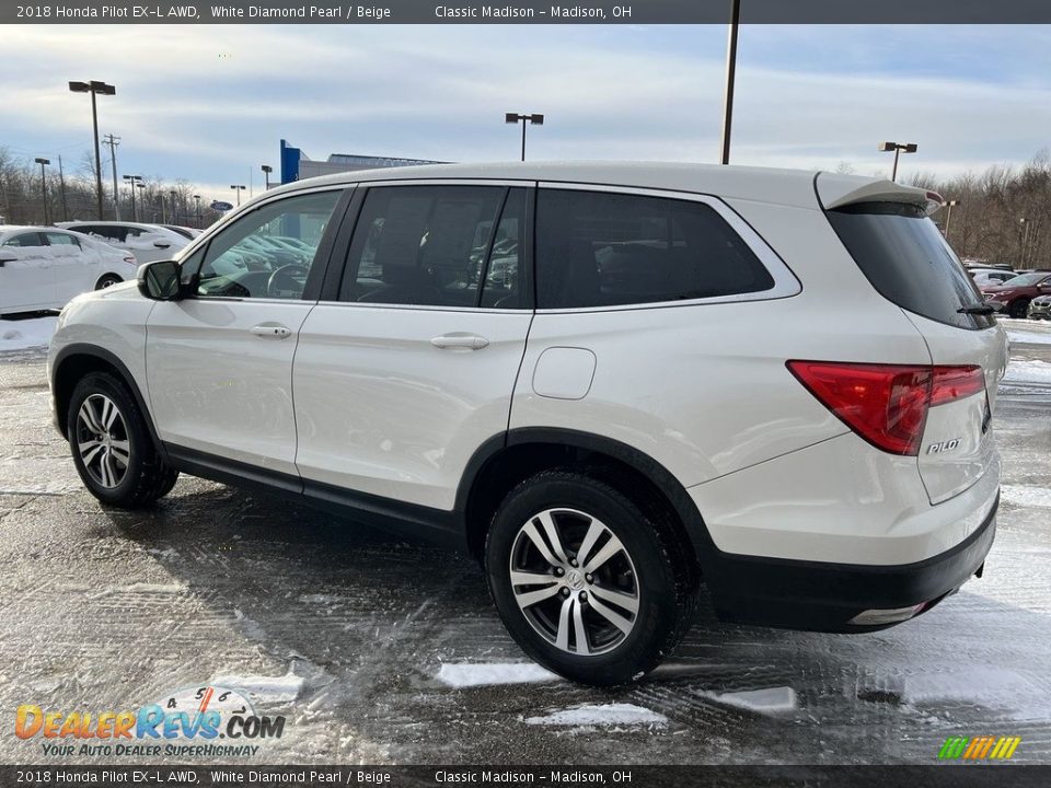 2018 Honda Pilot EX-L AWD White Diamond Pearl / Beige Photo #2