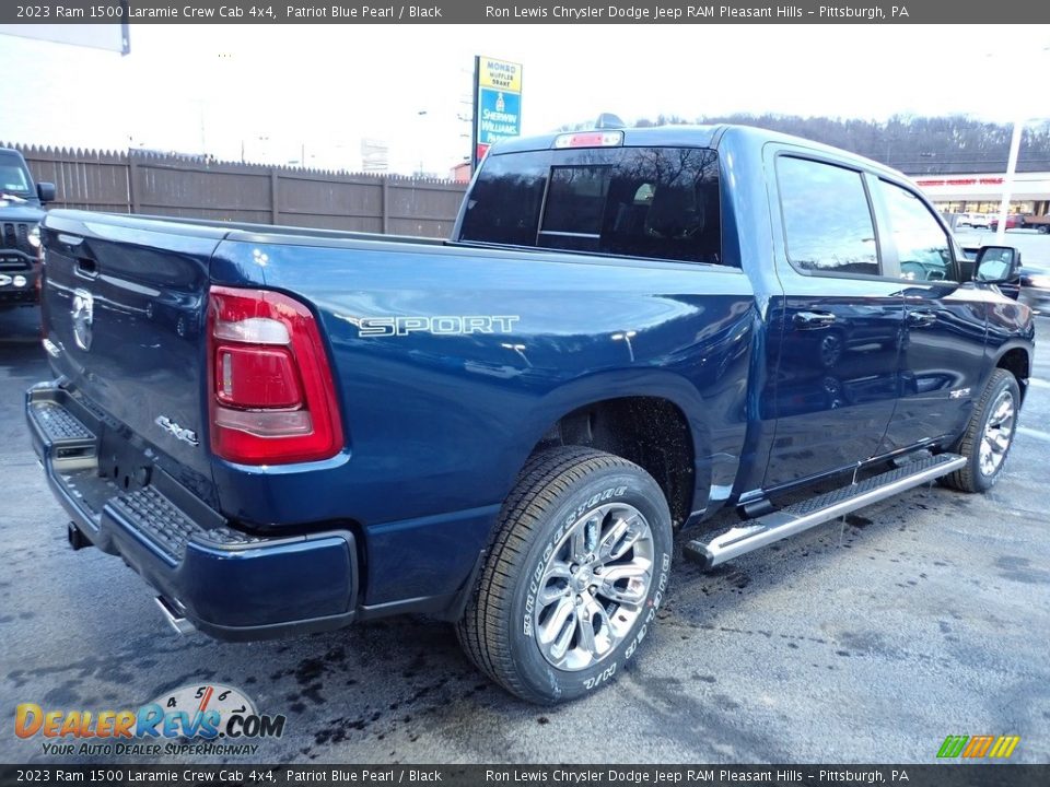 2023 Ram 1500 Laramie Crew Cab 4x4 Patriot Blue Pearl / Black Photo #6