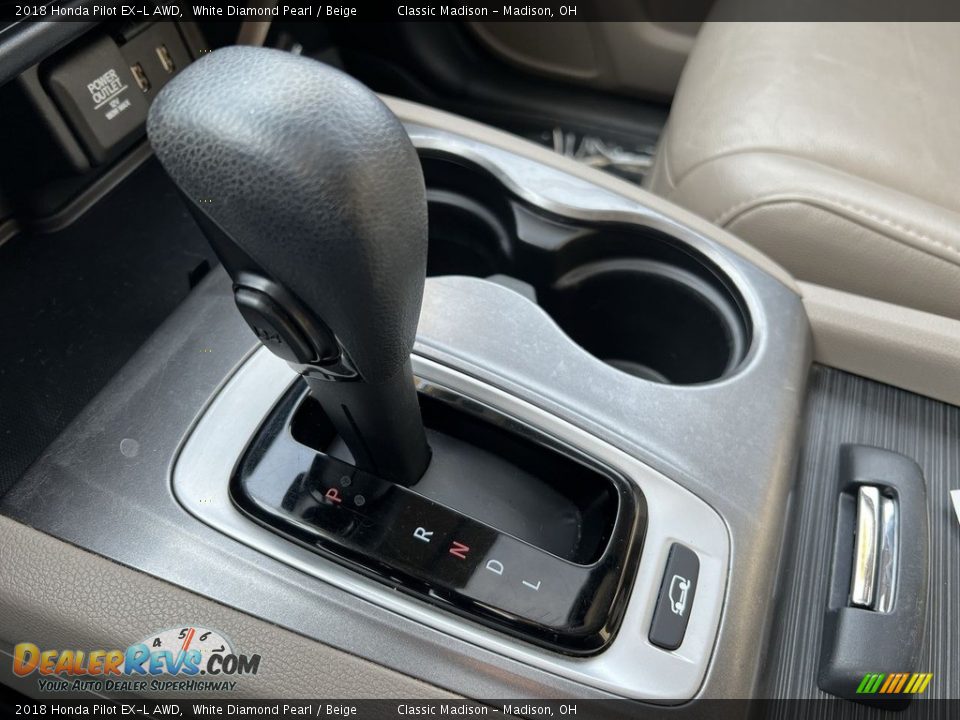 2018 Honda Pilot EX-L AWD White Diamond Pearl / Beige Photo #14