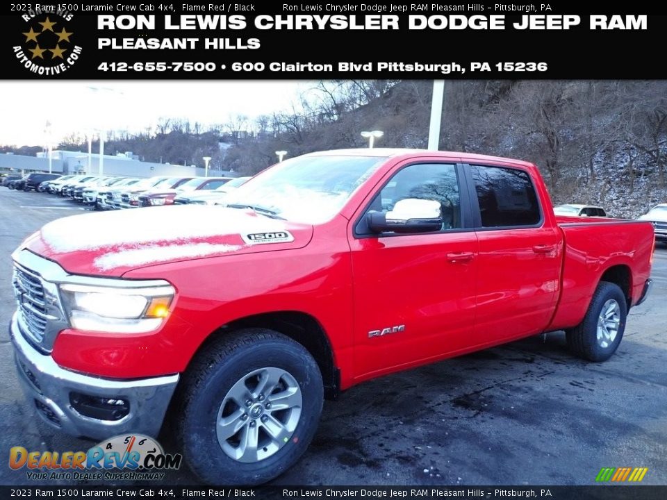 2023 Ram 1500 Laramie Crew Cab 4x4 Flame Red / Black Photo #1