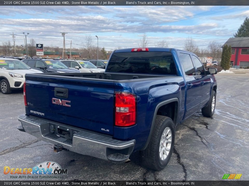 2016 GMC Sierra 1500 SLE Crew Cab 4WD Stone Blue Metallic / Jet Black Photo #6