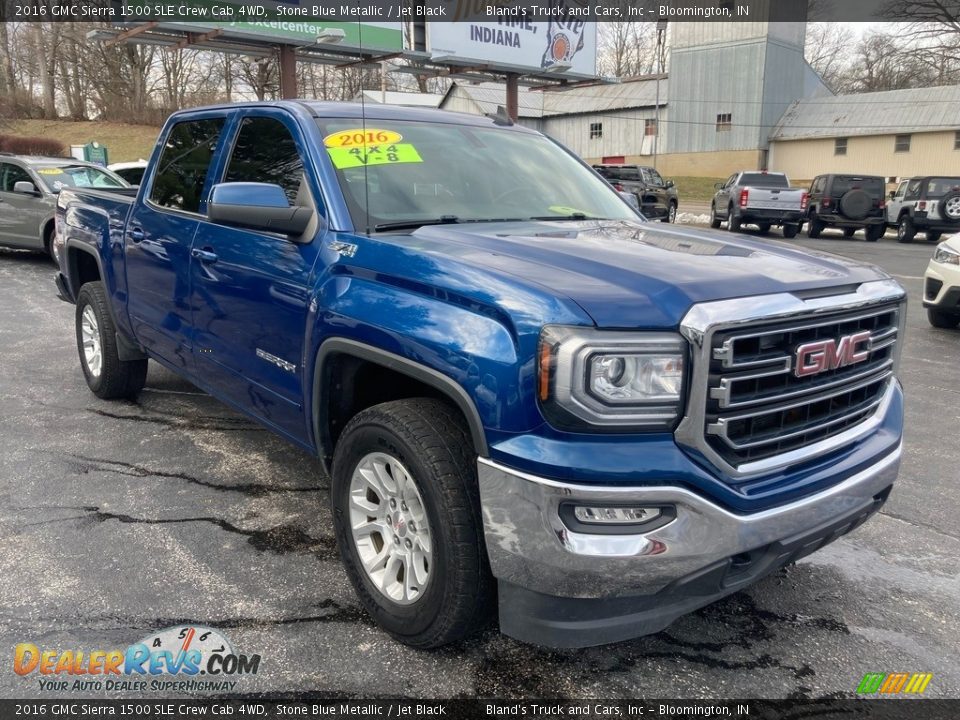 2016 GMC Sierra 1500 SLE Crew Cab 4WD Stone Blue Metallic / Jet Black Photo #7