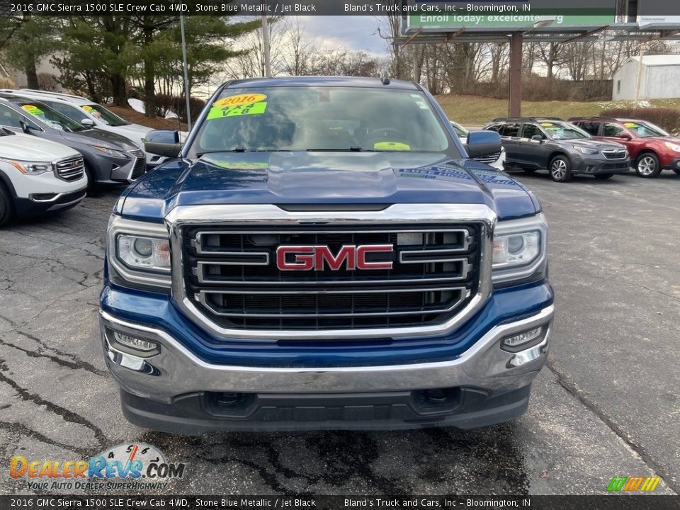 2016 GMC Sierra 1500 SLE Crew Cab 4WD Stone Blue Metallic / Jet Black Photo #8