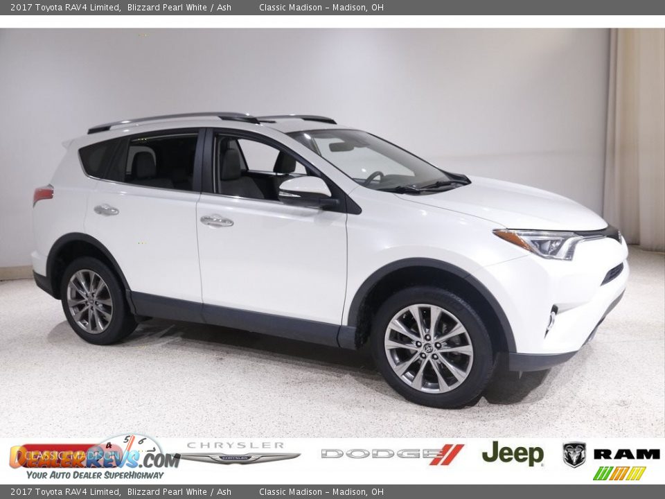 2017 Toyota RAV4 Limited Blizzard Pearl White / Ash Photo #1