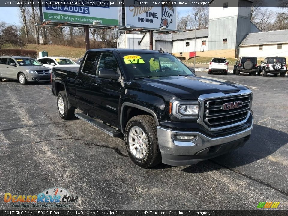 2017 GMC Sierra 1500 SLE Double Cab 4WD Onyx Black / Jet Black Photo #4