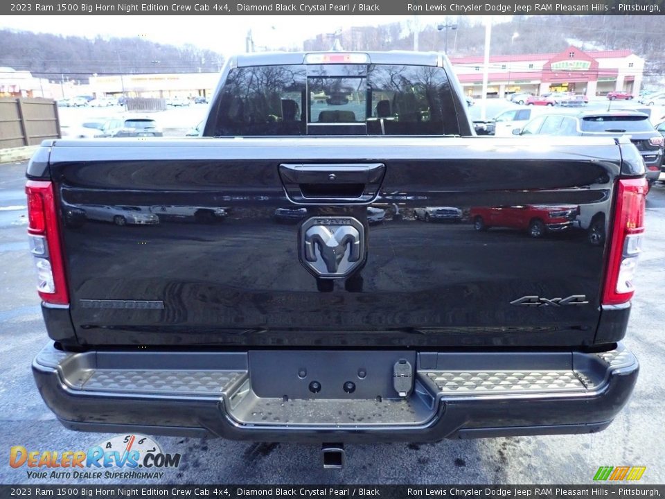 2023 Ram 1500 Big Horn Night Edition Crew Cab 4x4 Diamond Black Crystal Pearl / Black Photo #4