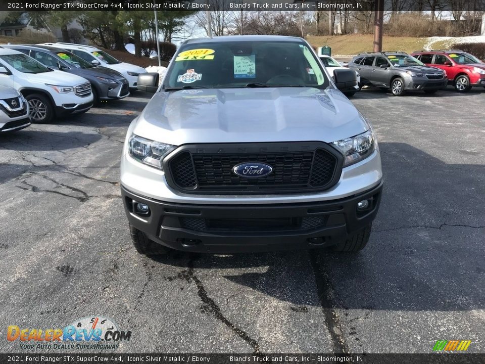 2021 Ford Ranger STX SuperCrew 4x4 Iconic Silver Metallic / Ebony Photo #3