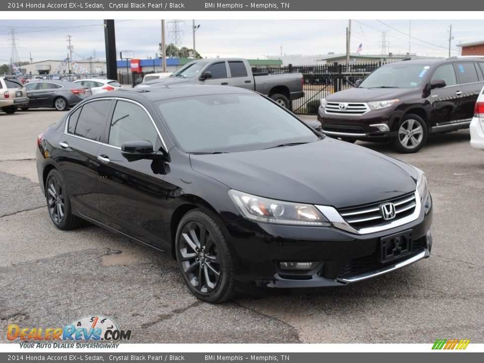 2014 Honda Accord EX-L Sedan Crystal Black Pearl / Black Photo #7