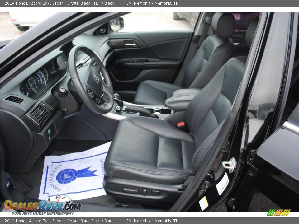 2014 Honda Accord EX-L Sedan Crystal Black Pearl / Black Photo #11